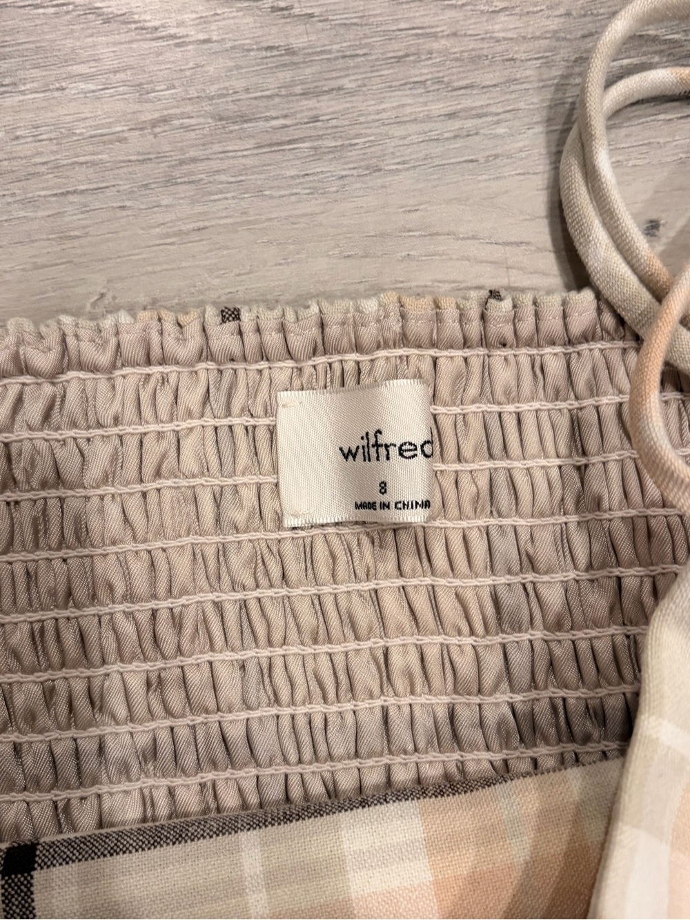 Aritzia Beige and Black Plaid Mini Dress - Picture 2 of 3